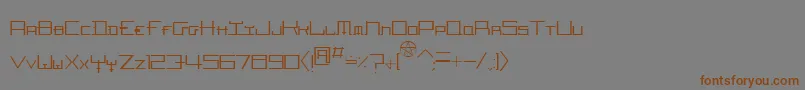 HozenozzleThin Font – Brown Fonts on Gray Background