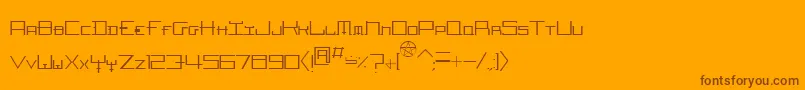 HozenozzleThin Font – Brown Fonts on Orange Background