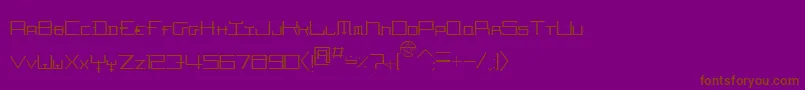 HozenozzleThin Font – Brown Fonts on Purple Background