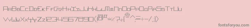 HozenozzleThin Font – Gray Fonts on Pink Background