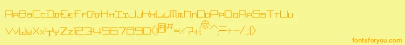 HozenozzleThin Font – Orange Fonts on Yellow Background