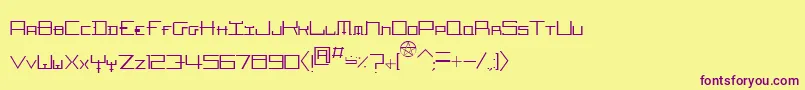 HozenozzleThin Font – Purple Fonts on Yellow Background