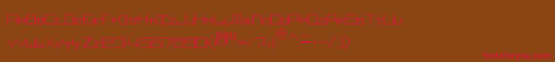 HozenozzleThin Font – Red Fonts on Brown Background