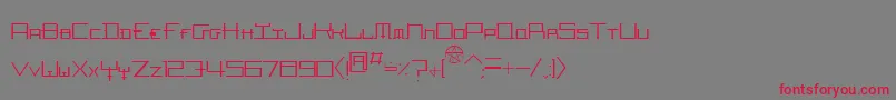 HozenozzleThin Font – Red Fonts on Gray Background