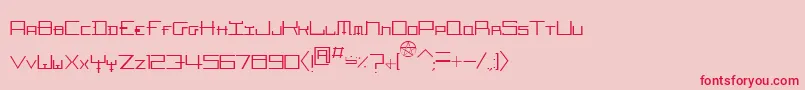 HozenozzleThin Font – Red Fonts on Pink Background