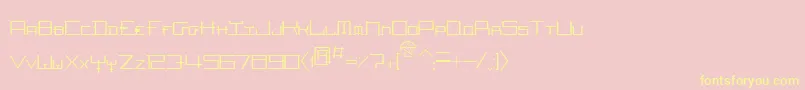 HozenozzleThin Font – Yellow Fonts on Pink Background