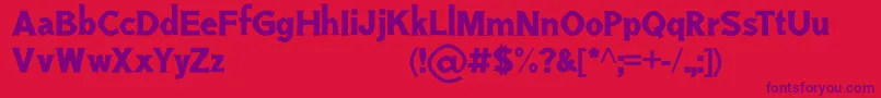 Gresan   Personal Use Only Font – Purple Fonts on Red Background
