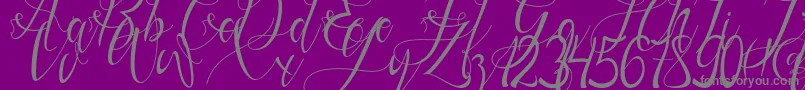 Gresthine Font – Gray Fonts on Purple Background