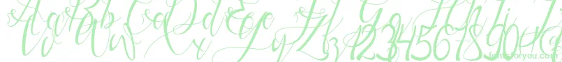 Gresthine Font – Green Fonts on White Background