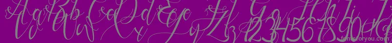 Gresthine-Schriftart – Graue Schriften auf violettem Hintergrund