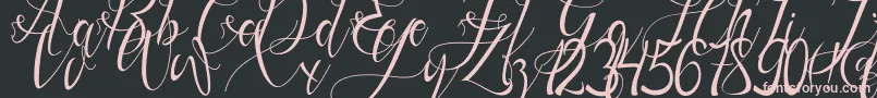 Gresthine Font – Pink Fonts on Black Background