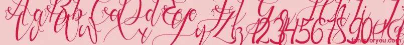 Gresthine Font – Red Fonts on Pink Background
