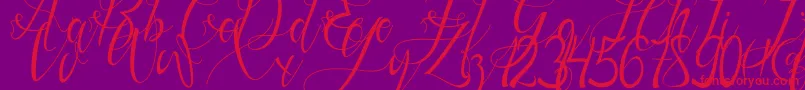 Gresthine Font – Red Fonts on Purple Background
