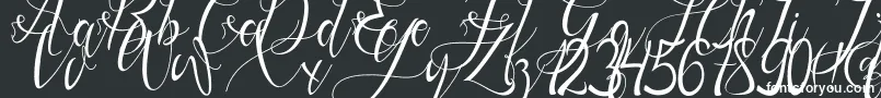 フォントGresthine – 黒い背景に白い文字