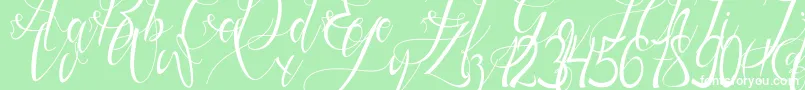 Gresthine Font – White Fonts on Green Background