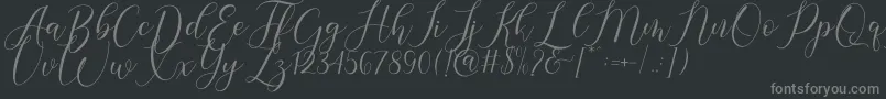 Gresya Font – Gray Fonts on Black Background