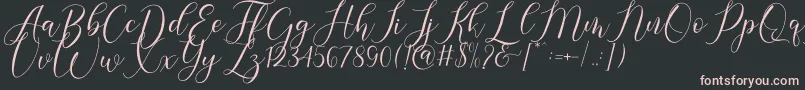 Gresya Font – Pink Fonts on Black Background