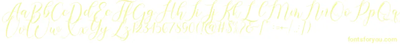 Gresya-Schriftart – Gelbe Schriften