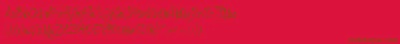 Greyfox Font – Brown Fonts on Red Background