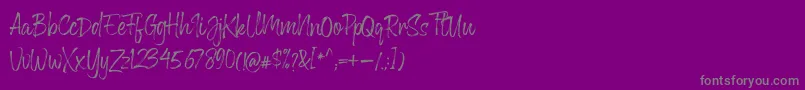 Greyfox-Schriftart – Graue Schriften auf violettem Hintergrund