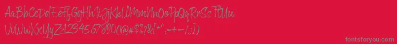 Greyfox Font – Gray Fonts on Red Background