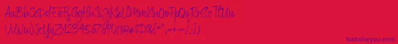 Greyfox Font – Purple Fonts on Red Background