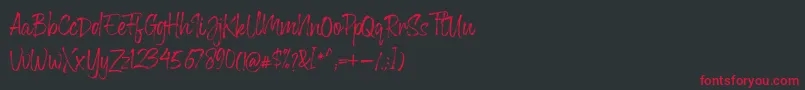 Greyfox-Schriftart – Rote Schriften auf schwarzem Hintergrund