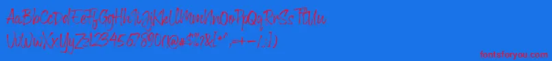 Greyfox Font – Red Fonts on Blue Background