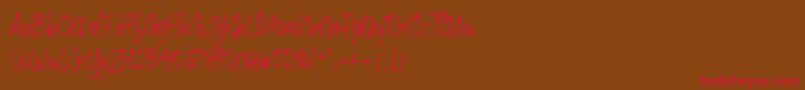 Greyfox Font – Red Fonts on Brown Background