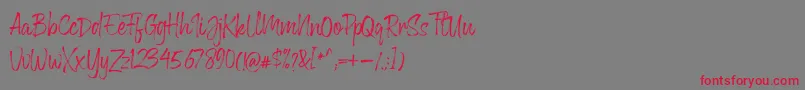 Greyfox Font – Red Fonts on Gray Background