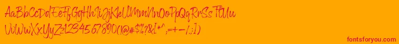 Greyfox Font – Red Fonts on Orange Background