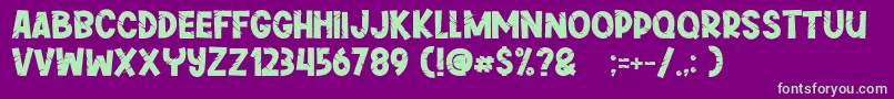 Greywall Font – Green Fonts on Purple Background