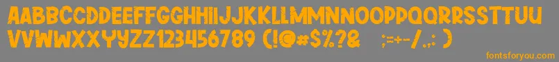 Greywall-Schriftart – Orangefarbene Schriften auf grauem Hintergrund