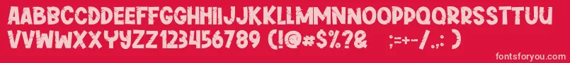 Greywall Font – Pink Fonts on Red Background