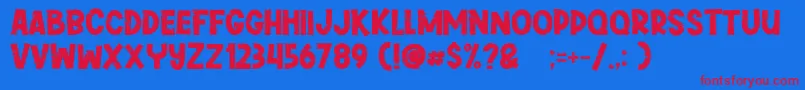 Greywall Font – Red Fonts on Blue Background