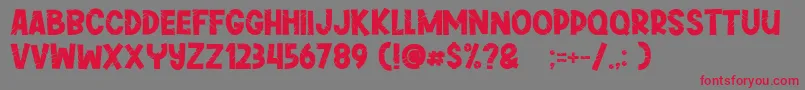 Greywall Font – Red Fonts on Gray Background