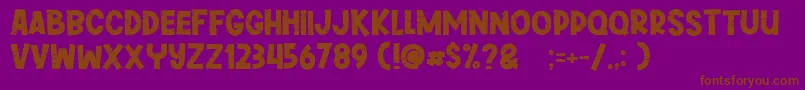 Greywall Font – Brown Fonts on Purple Background