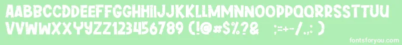 Greywall Font – White Fonts on Green Background