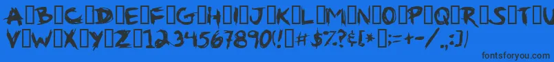 Подробнее о шрифте GRIBOUIL Шрифт GRIBOUIL – чёрные шрифты на синем фоне