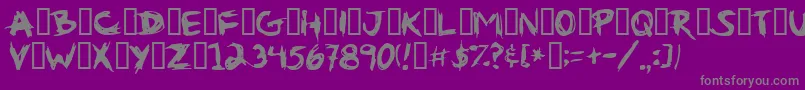 GRIBOUIL-Schriftart – Graue Schriften auf violettem Hintergrund