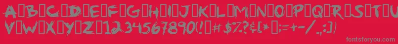 GRIBOUIL Font – Gray Fonts on Red Background