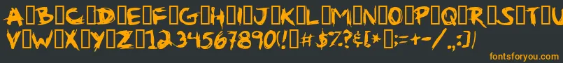 More about GRIBOUIL Font GRIBOUIL Font – Orange Fonts on Black Background