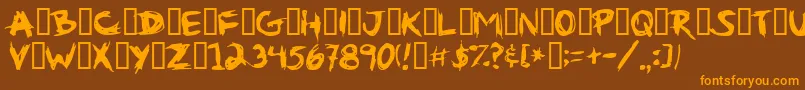 En savoir plus sur la police GRIBOUIL Police GRIBOUIL – polices orange sur fond brun