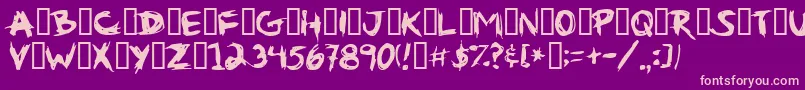 GRIBOUIL Font – Pink Fonts on Purple Background
