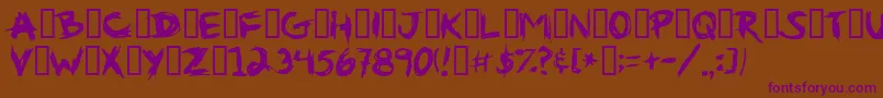 GRIBOUIL Font – Purple Fonts on Brown Background