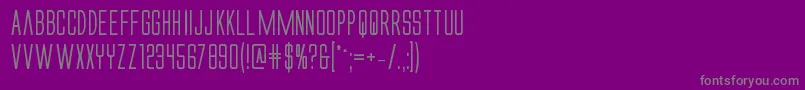 フォントAlienleagueiibold – 紫の背景に灰色の文字