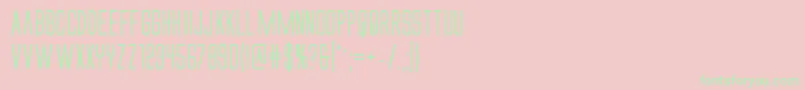 Alienleagueiibold Font – Green Fonts on Pink Background