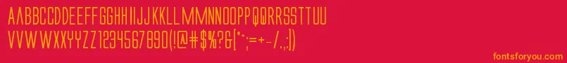 Alienleagueiibold Font – Orange Fonts on Red Background