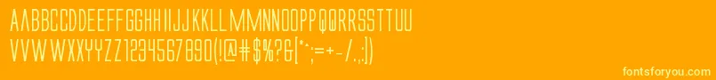 Alienleagueiibold-Schriftart – Gelbe Schriften auf orangefarbenem Hintergrund