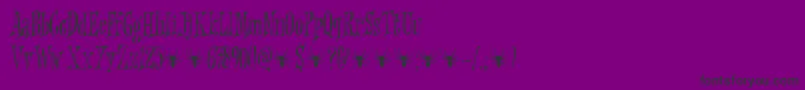 Griezelig DEMO-Schriftart – Schwarze Schriften auf violettem Hintergrund